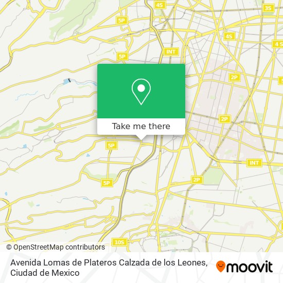 Avenida Lomas de Plateros Calzada de los Leones map