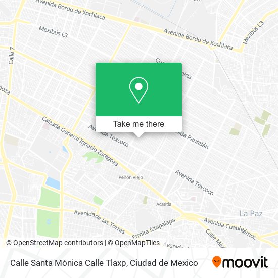 Calle Santa Mónica Calle Tlaxp map