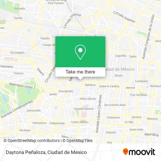 Daytona Peñaloza map