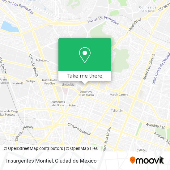 Insurgentes Montiel map