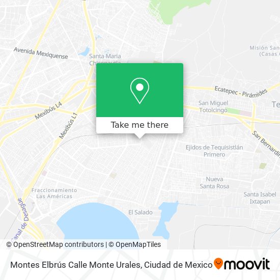 Mapa de Montes Elbrús Calle Monte Urales