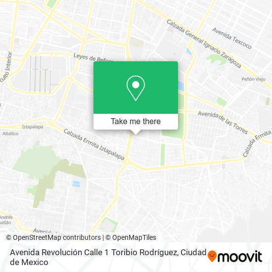 Avenida Revolución Calle 1 Toribio Rodríguez map