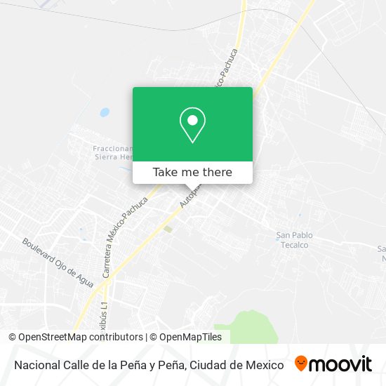 Nacional Calle de la Peña y Peña map