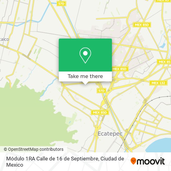 Módulo 1RA Calle de 16 de Septiembre map