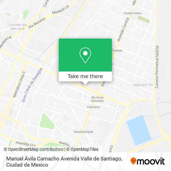 Manuel Ávila Camacho Avenida Valle de Santiago map