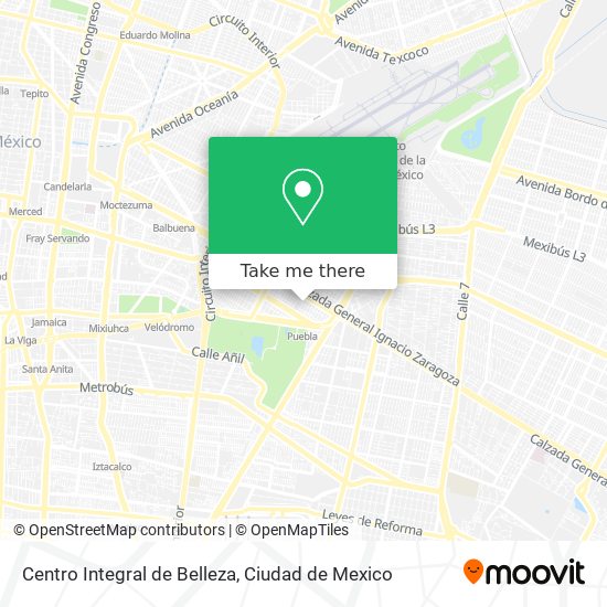 Mapa de Centro Integral de Belleza