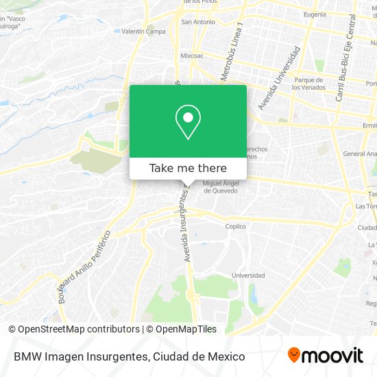 BMW Imagen Insurgentes map