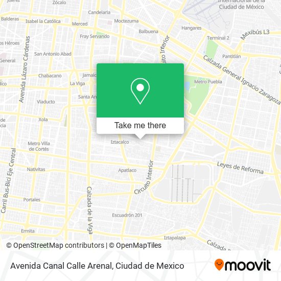 Avenida Canal Calle Arenal map