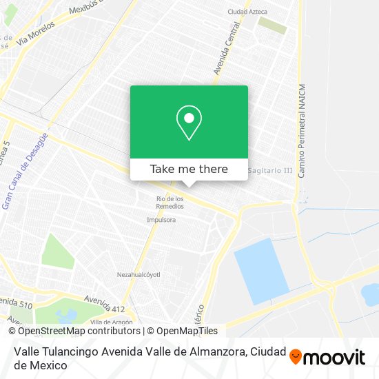 Mapa de Valle Tulancingo Avenida Valle de Almanzora