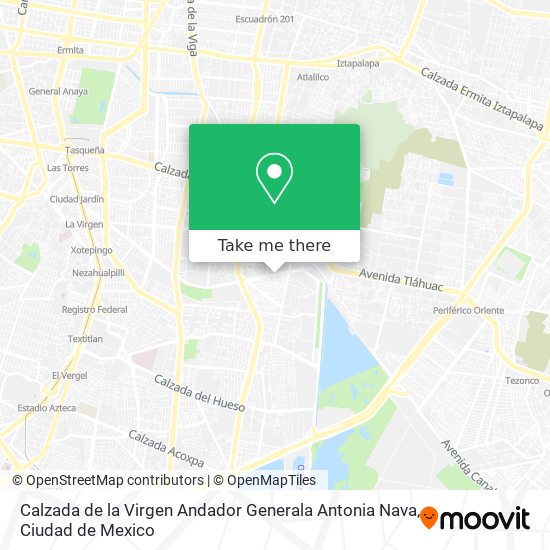 Calzada de la Virgen Andador Generala Antonia Nava map