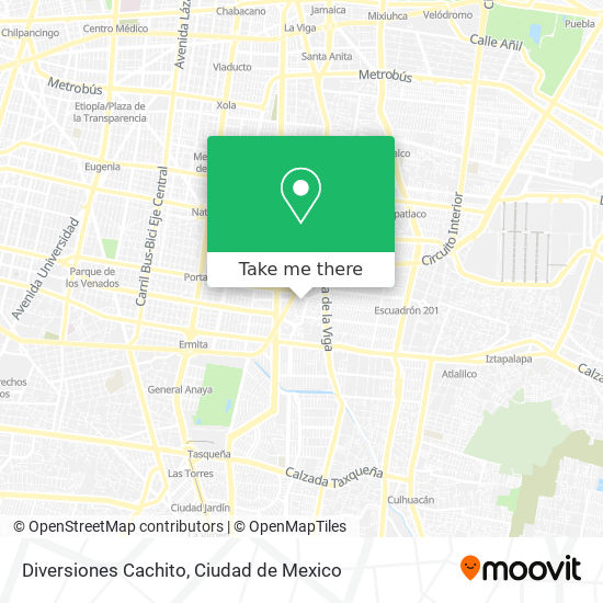 Diversiones Cachito map