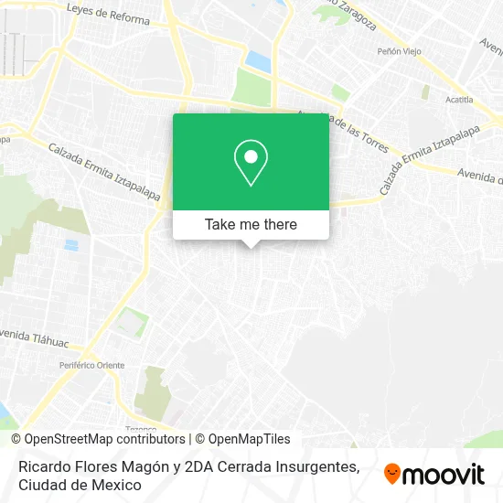 Ricardo Flores Magón y 2DA Cerrada Insurgentes map