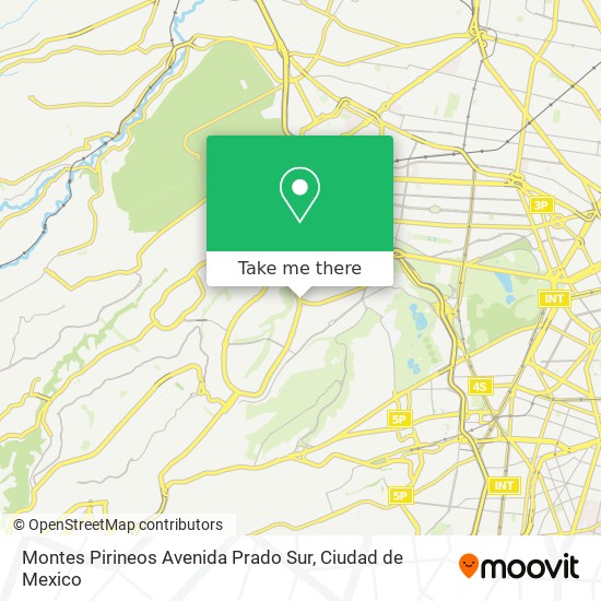 Mapa de Montes Pirineos Avenida Prado Sur