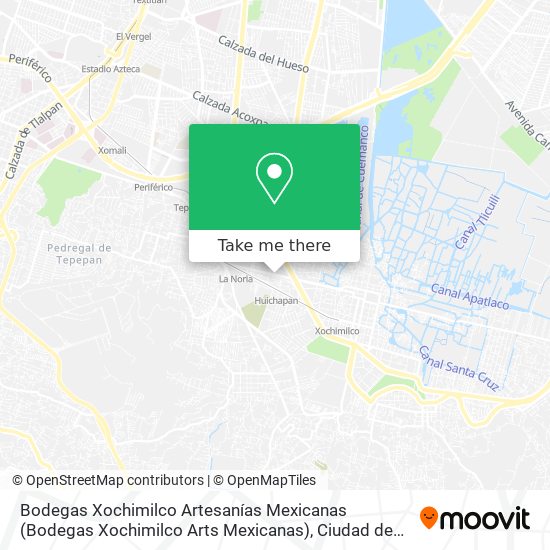 Mapa de Bodegas Xochimilco Artesanías Mexicanas