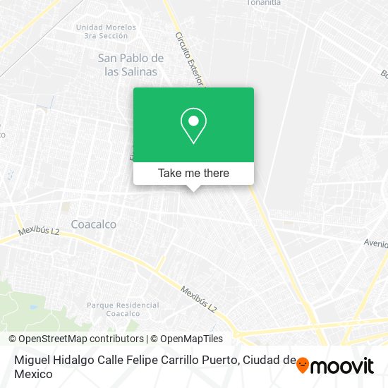 Miguel Hidalgo Calle Felipe Carrillo Puerto map