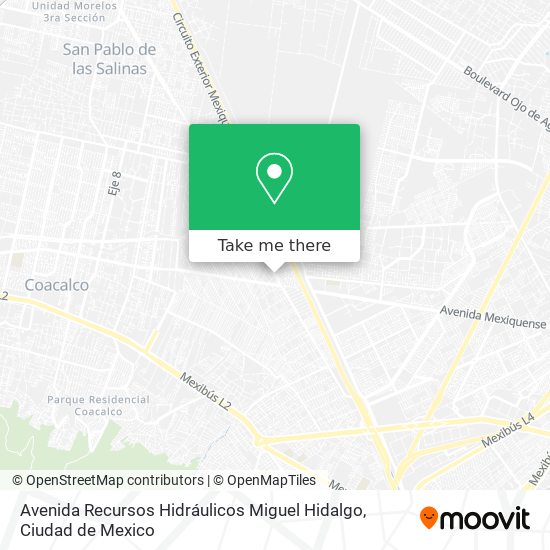 Avenida Recursos Hidráulicos Miguel Hidalgo map