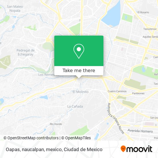 Oapas, naucalpan, mexico map