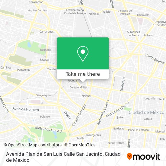 Avenida Plan de San Luis Calle San Jacinto map