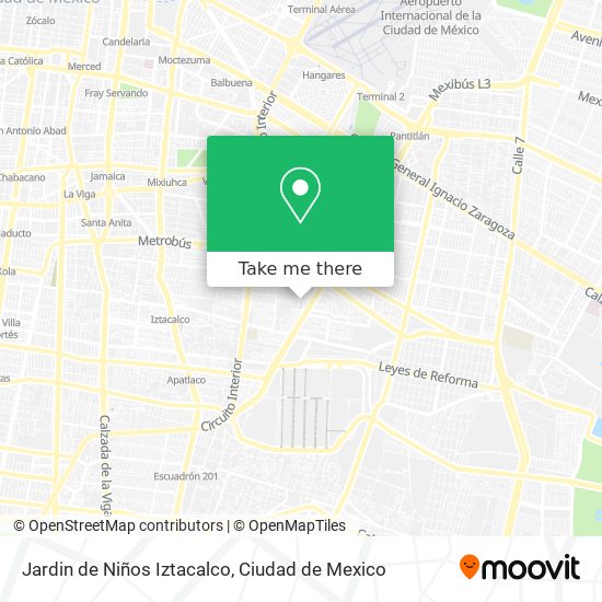 Jardin de Niños Iztacalco map