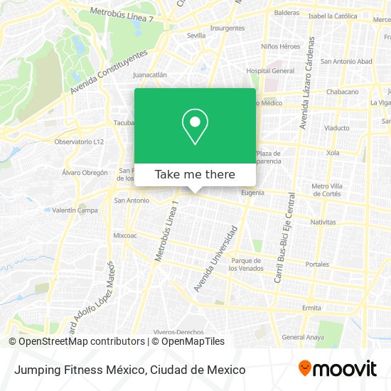 Jumping Fitness México map
