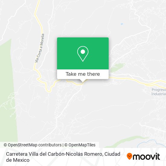 Carretera Villa del Carbón-Nicolás Romero map