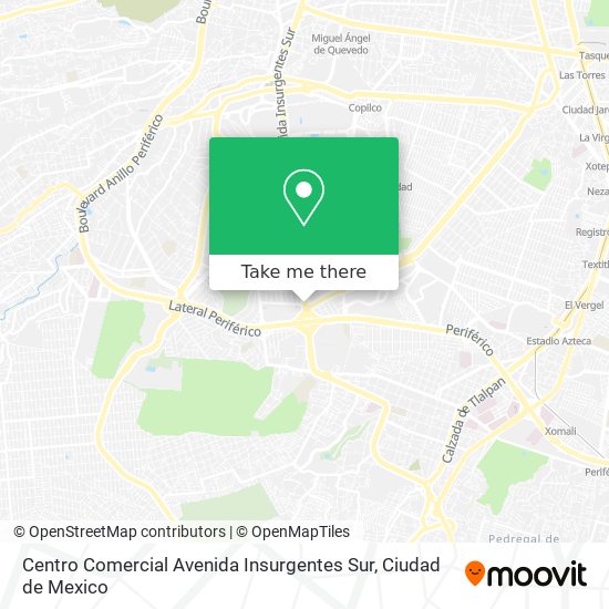 Centro Comercial Avenida Insurgentes Sur map