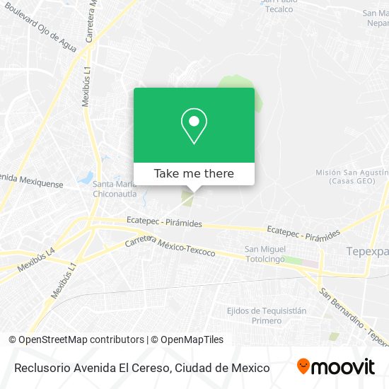 Mapa de Reclusorio Avenida El Cereso