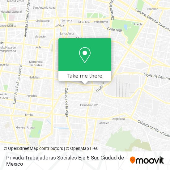 Mapa de Privada Trabajadoras Sociales Eje 6 Sur