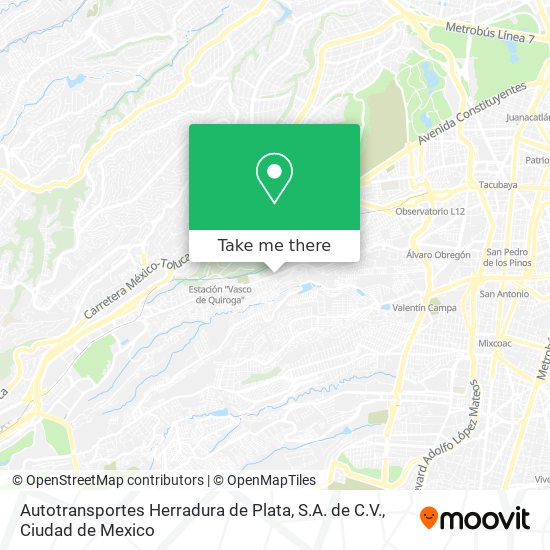 Mapa de Autotransportes Herradura de Plata, S.A. de C.V.