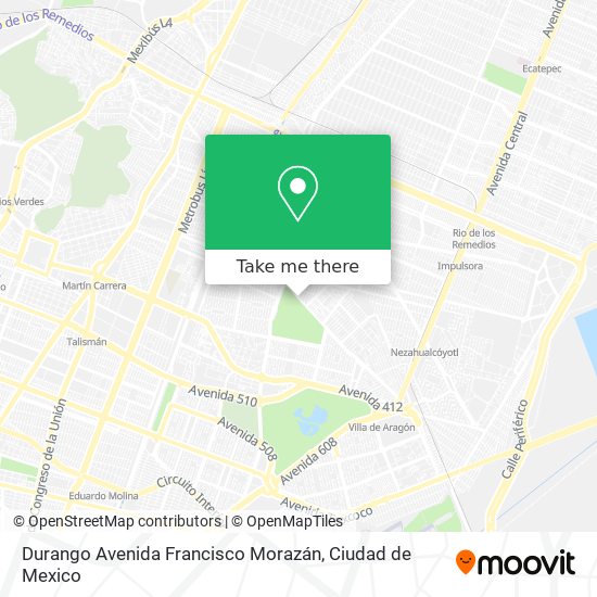 Durango Avenida Francisco Morazán map