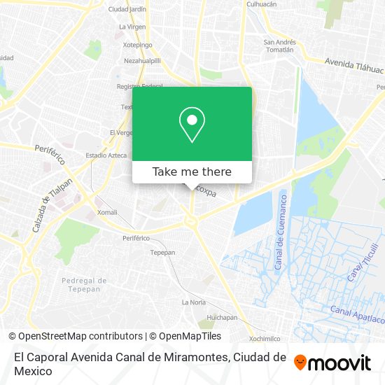 Mapa de El Caporal Avenida Canal de Miramontes