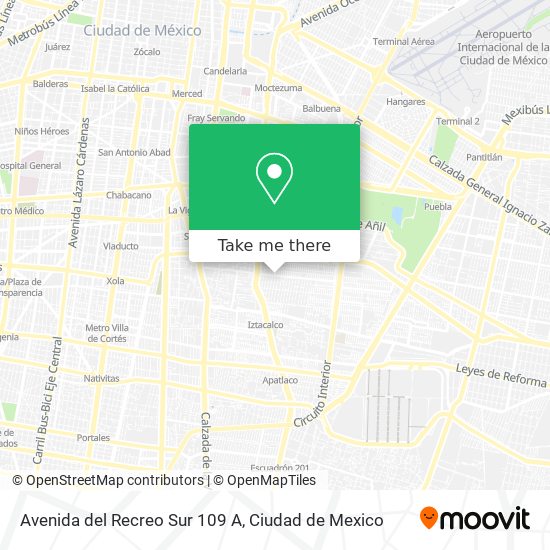 Avenida del Recreo Sur 109 A map