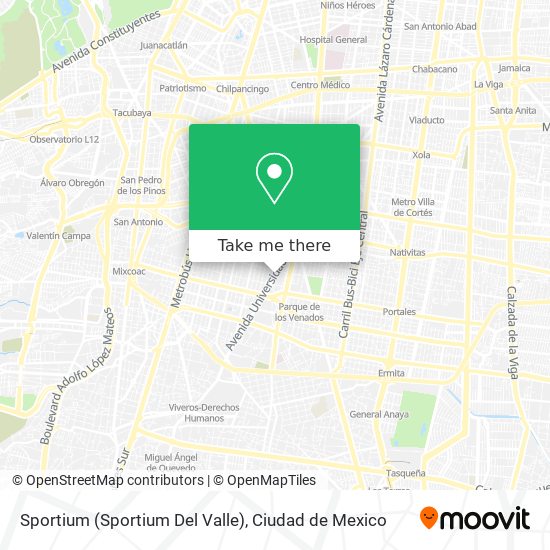 How to get to Sportium (Sportium Del Valle) in Miguel Hidalgo by Bus or  Metro?