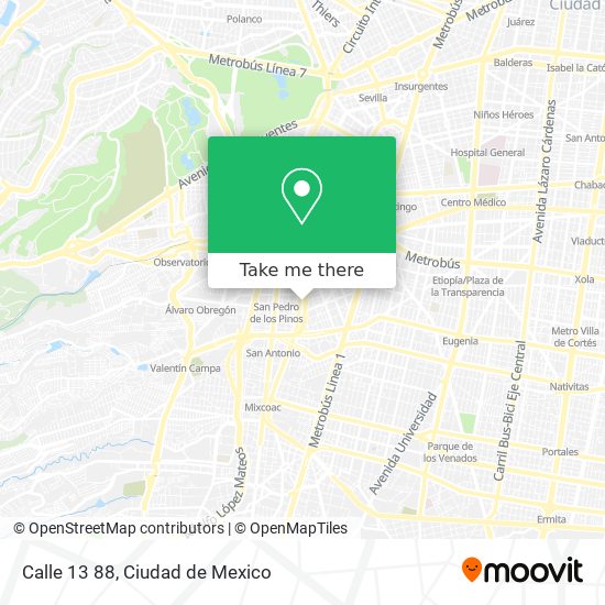 Calle 13 88 map