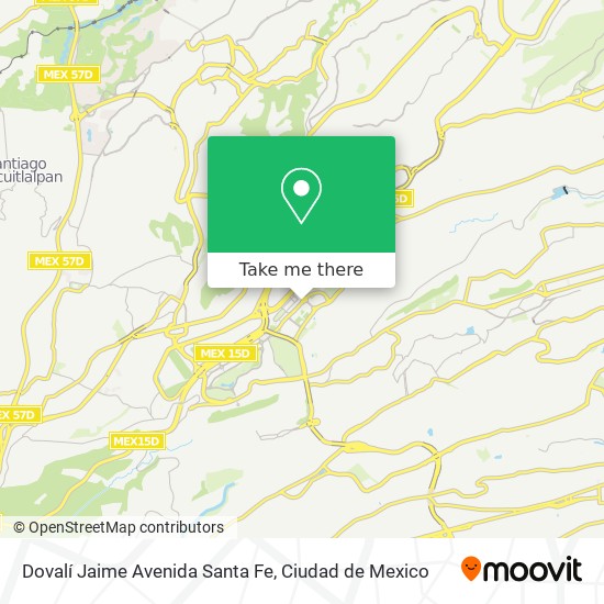 Dovalí Jaime Avenida Santa Fe map