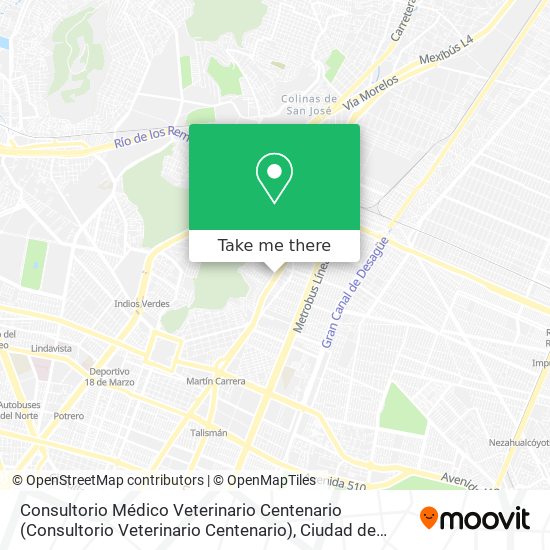 Mapa de Consultorio Médico Veterinario Centenario