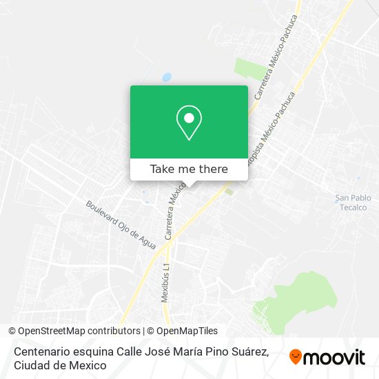 Mapa de Centenario esquina Calle José María Pino Suárez