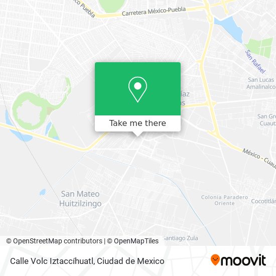 Calle Volc Iztaccíhuatl map