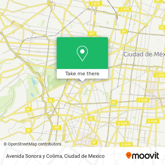 Mapa de Avenida Sonora y Colima
