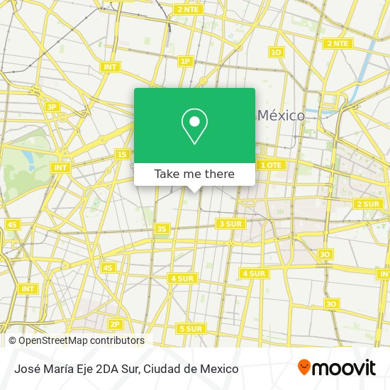 José María Eje 2DA Sur map