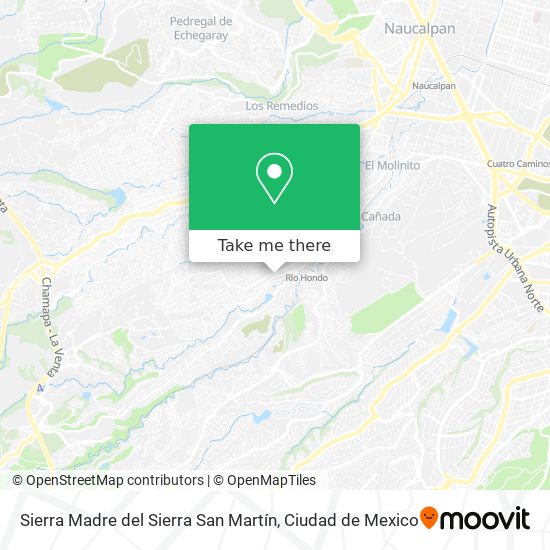 Mapa de Sierra Madre del Sierra San Martín