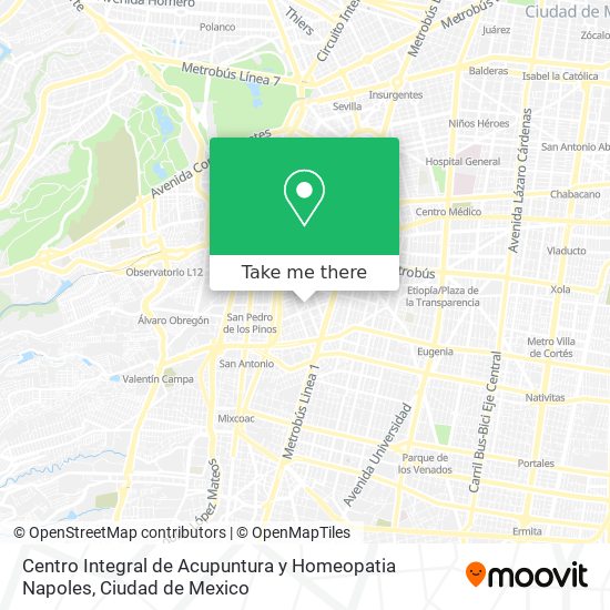 Centro Integral de Acupuntura y Homeopatia Napoles map