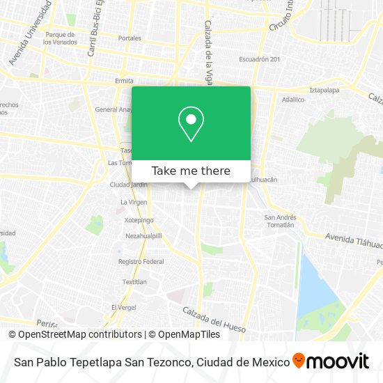 San Pablo Tepetlapa San Tezonco map