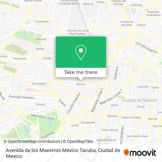 Avenida de los Maestros México Tacuba map