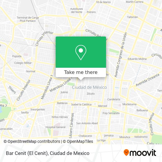 Mapa de Bar Cenit (El Cenit)