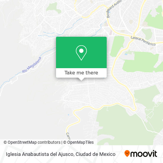 Mapa de Iglesia Anabautista del Ajusco