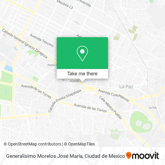 Generalisimo Morelos José María map