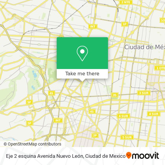Mapa de Eje 2 esquina Avenida Nuevo León