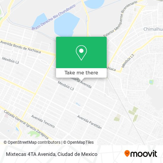 Mapa de Mixtecas 4TA Avenida