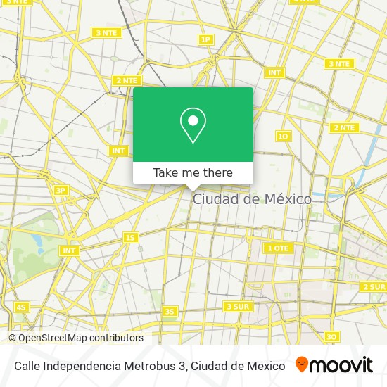 Mapa de Calle Independencia Metrobus 3